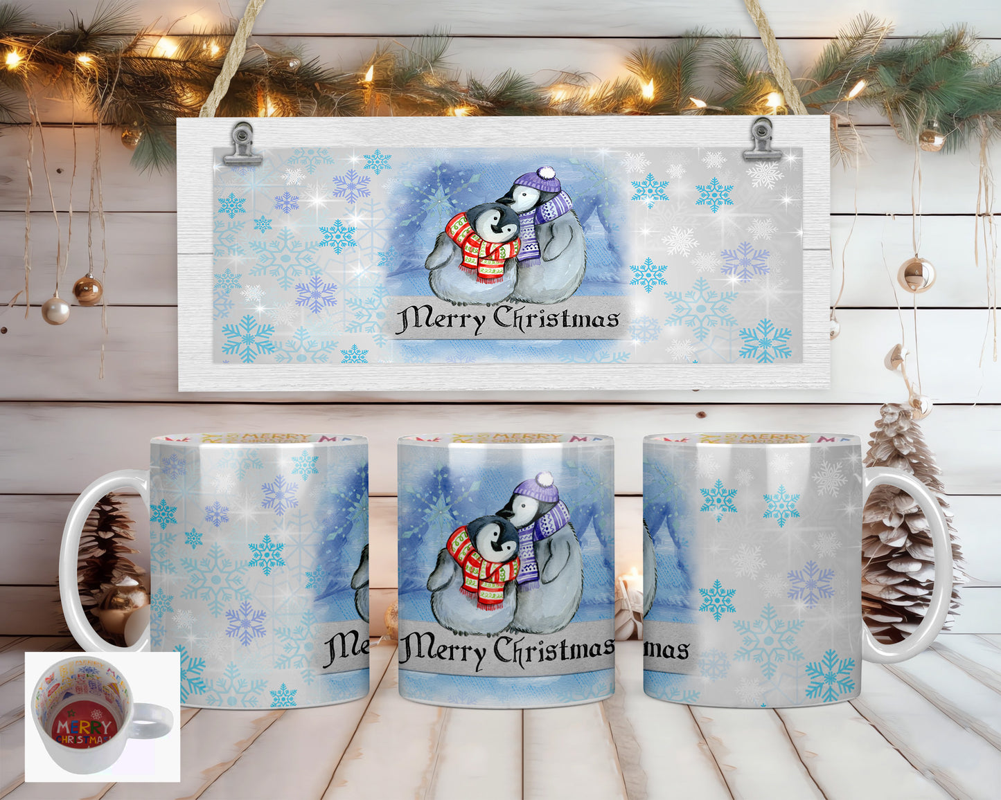 Christmas Penguins Coffee Mug