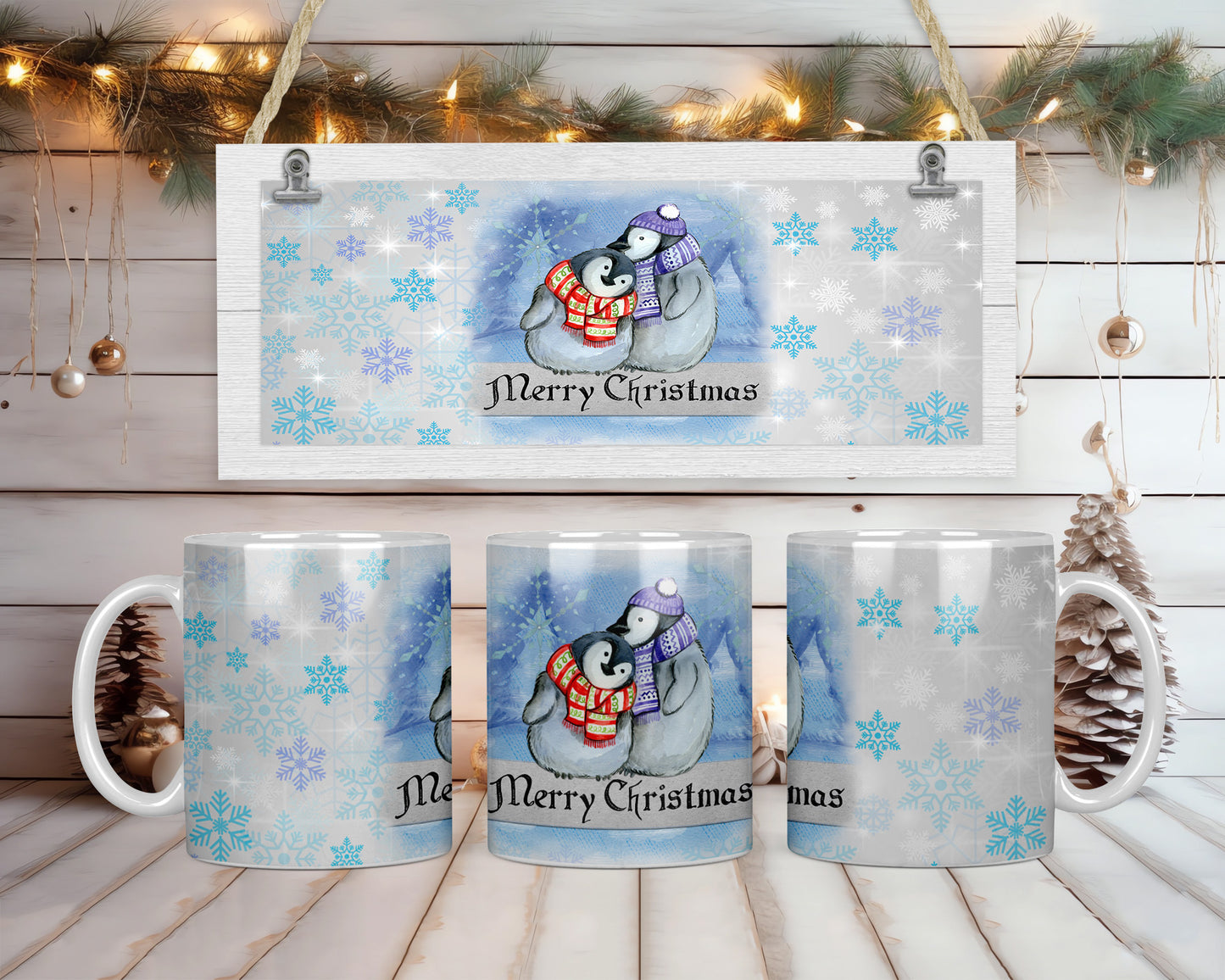 Christmas Penguins Coffee Mug