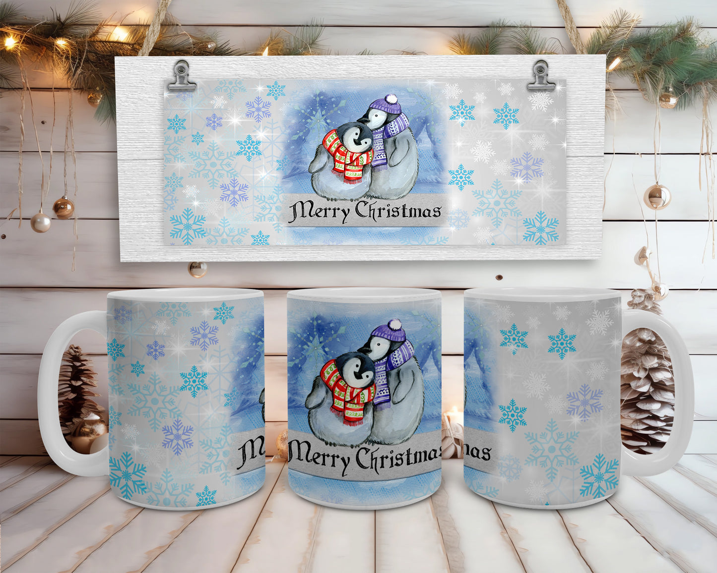Christmas Penguins Coffee Mug