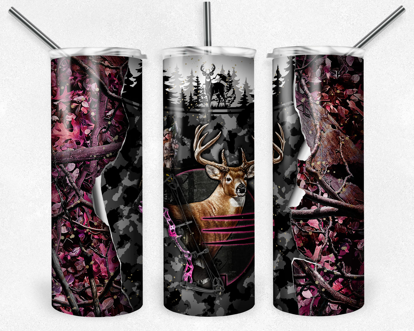 Woman Hunter 20oz Skinny Tumbler