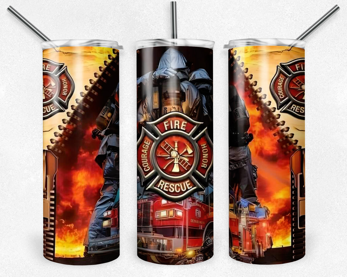 Fire & Rescue 20oz Skinny Tumbler