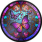 Stained Glass Butterflies 10" Wind Spinner