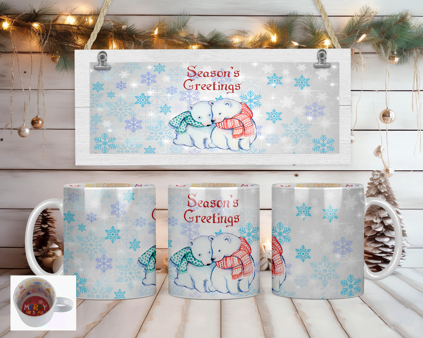 Christmas Polar Bears Coffee Mug