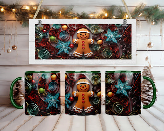 3D Gingerbread Man Coffee Mug