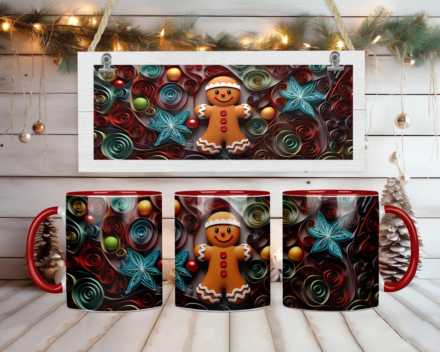 3D Gingerbread Man Coffee Mug