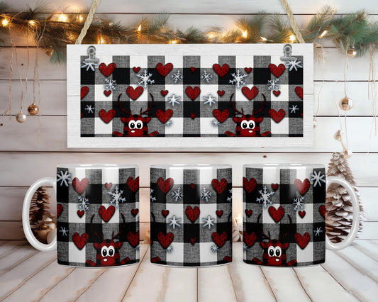 Reindeer Hearts Coffee Mug