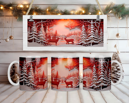 3D Christmas Serenity Coffee Mug