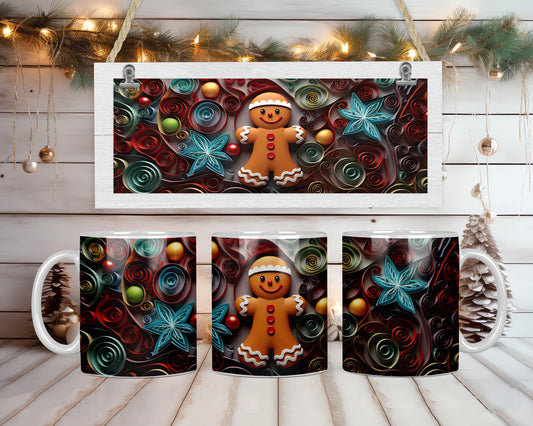 3D Gingerbread Man Coffee Mug