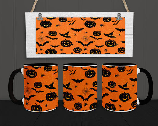 Halloween 15oz Coffee Mug w Black Trim