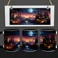 Spooky Landscape 15oz Coffee Mug w Black Trim