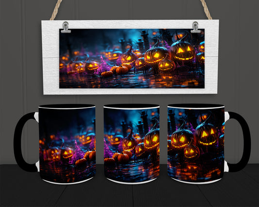 Pumpkin Army 15oz Coffee Mug w Black Trim