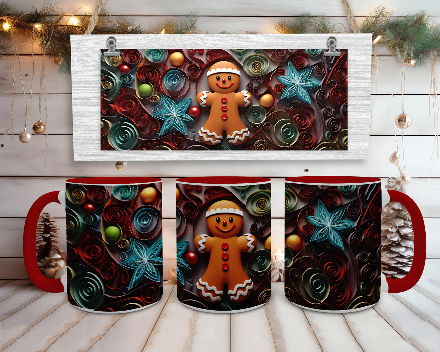 3D Gingerbread Man Coffee Mug