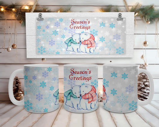 Christmas Polar Bears Coffee Mug