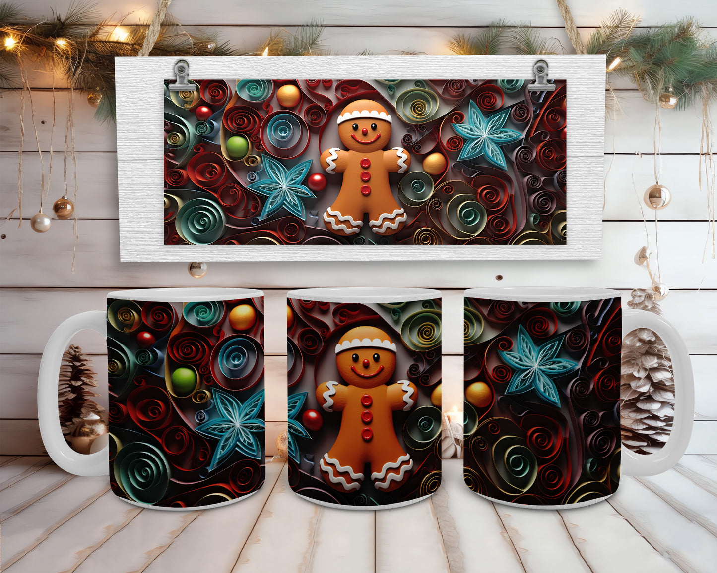 3D Gingerbread Man Coffee Mug