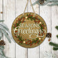 Season Greetings Holly Wreath - 10" Round Door Hanger