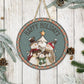 Happy Holidays Snowmen - 10" Round Door Hanger