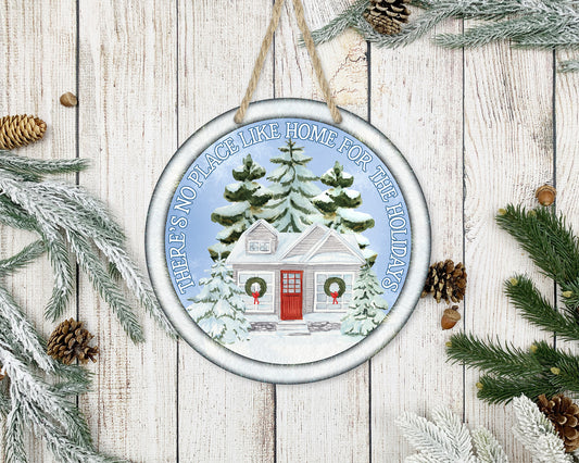 Home For The Holidays - 10" Round Door Hanger