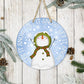 Let It Snow Snowman - 10" Round Door Hanger