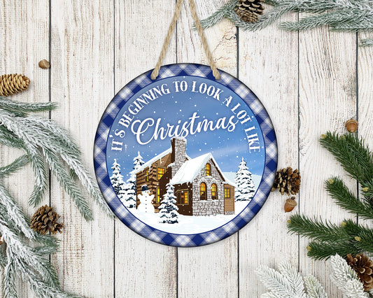 Looks Like Christmas - 10" Round Door Hanger