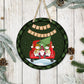 Merry Christmas Banner - 10" Round Door Hanger