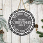 Merry Christmas Happy New Year - 10" Round Door Hanger