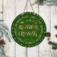 Reindeer Crossing - 10" Round Door Hanger
