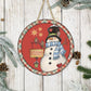 Snowman Welcome - 10" Round Door Hanger