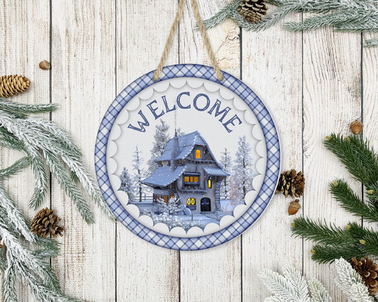 Welcome - 10" Round Door Hanger