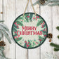 Wreath Merry Christmas - 10" Round Door Hanger