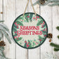 Wreath Seasons Greetings - 10" Round Door Hanger