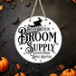 Basic Witch Broom Supply - 10" Round Door Hanger