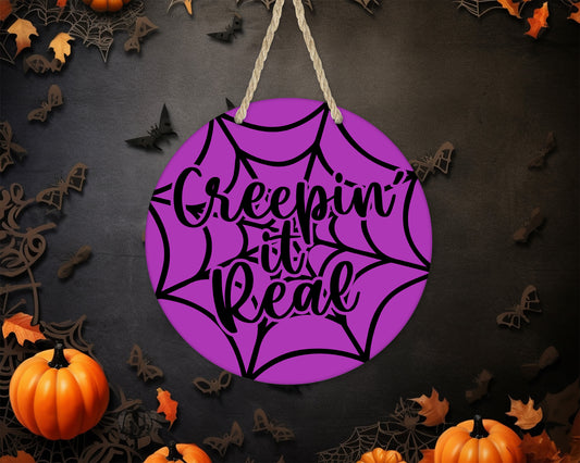 Creepin It Real - 10" Round Door Hanger