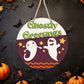 Ghostly Greetings - 10" Round Door Hanger