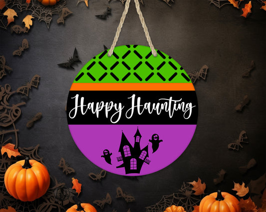 Happy Haunting 1 - 10" Round Door Hanger