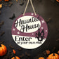 Haunted House - 10" Round Door Hanger