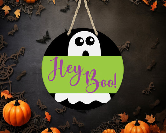Hey Boo 1 - 10" Round Door Hanger