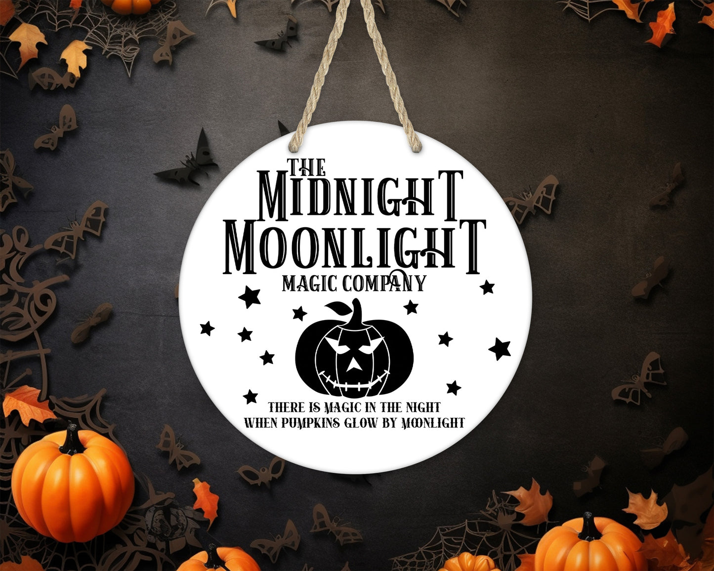 The Midnight Moonlight Magic Company - 10" Round Door Hanger