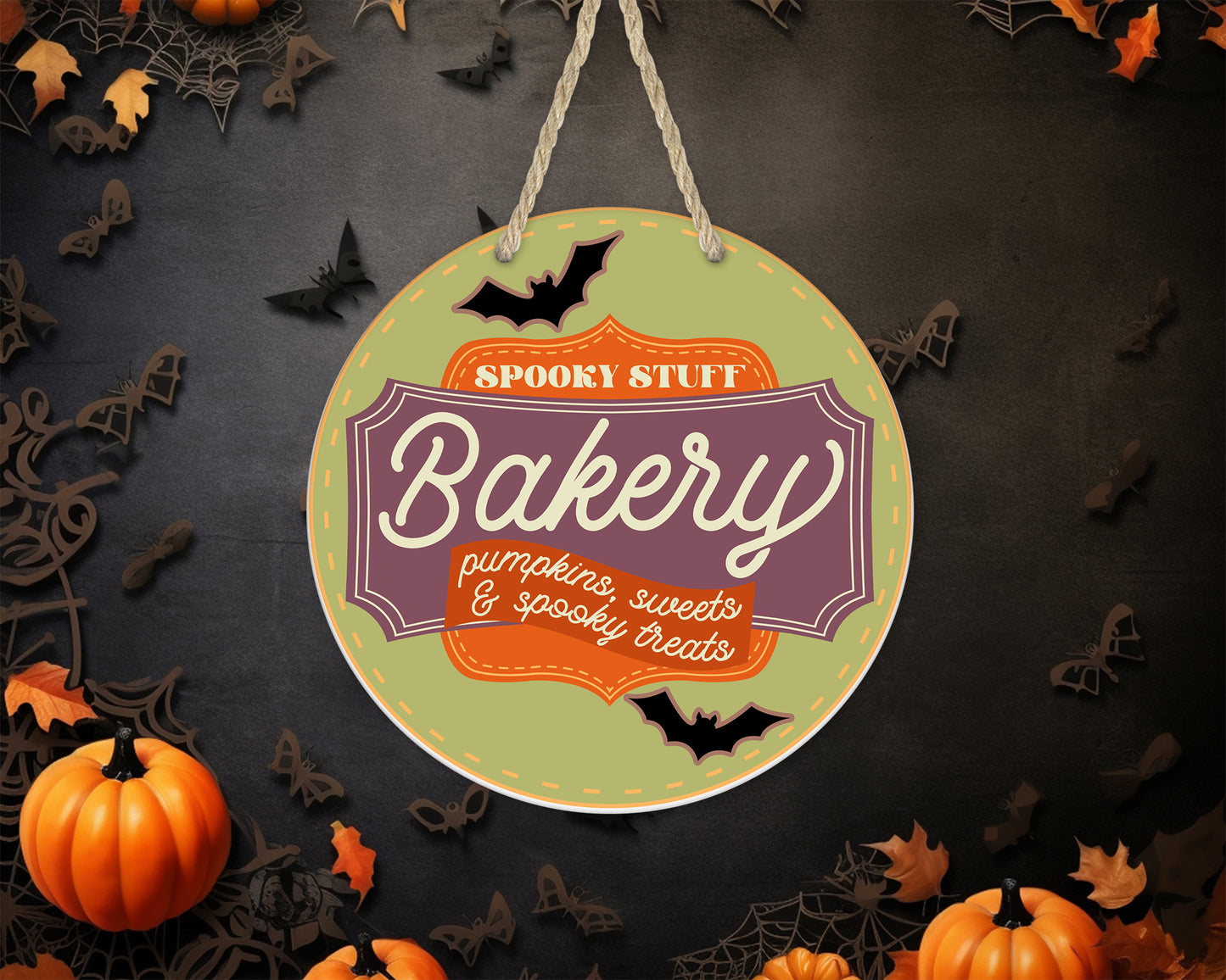 Spooky Stuff Bakery - 10" Round Door Hanger