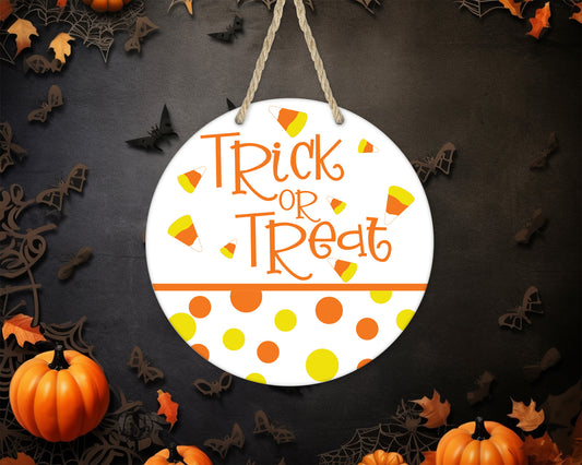 Trick Or Treat 1 - 10" Round Door Hanger