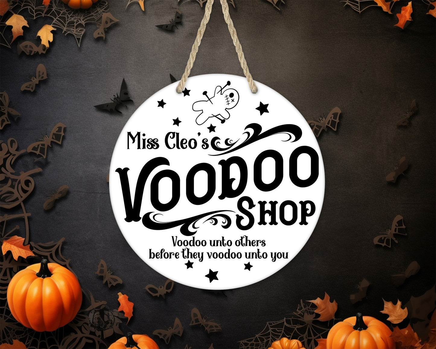 Miss Cleo's Voodoo Shop - 10" Round Door Hanger