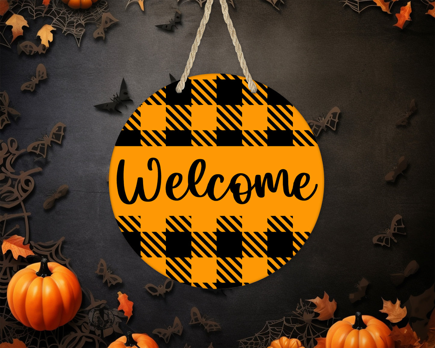 Welcome - 10" Round Door Hanger