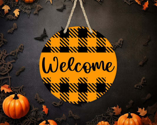 Welcome - 10" Round Door Hanger