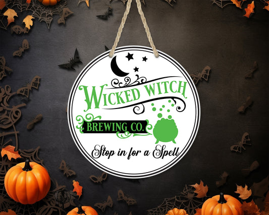 Wicked Witch Brewing Co. - 10" Round Door Hanger