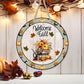 Fall Yorkie - 10" Round Door Hanger