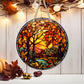 Stained Glass Fall - 10" Round Door Hanger