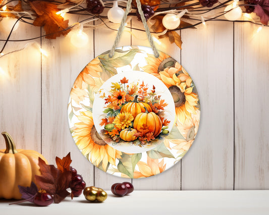 Fall Bounty - 10" Round Door Hanger