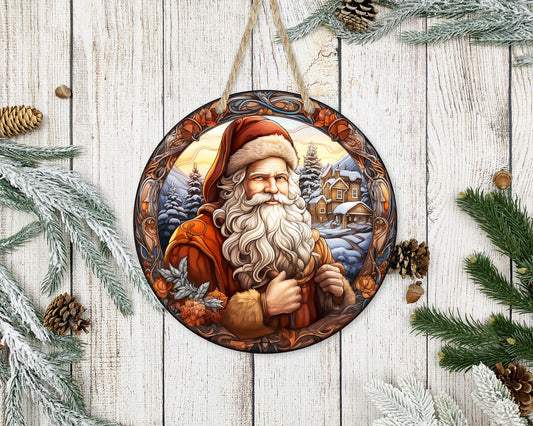 Vintage Christmas #1 - 10" Round Door Hanger