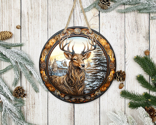 Vintage Christmas #3 - 10" Round Door Hanger