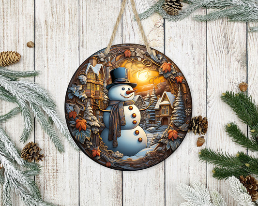 Vintage Christmas #5 - 10" Round Door Hanger