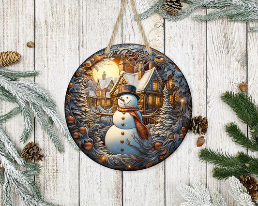 Vintage Christmas #7 - 10" Round Door Hanger